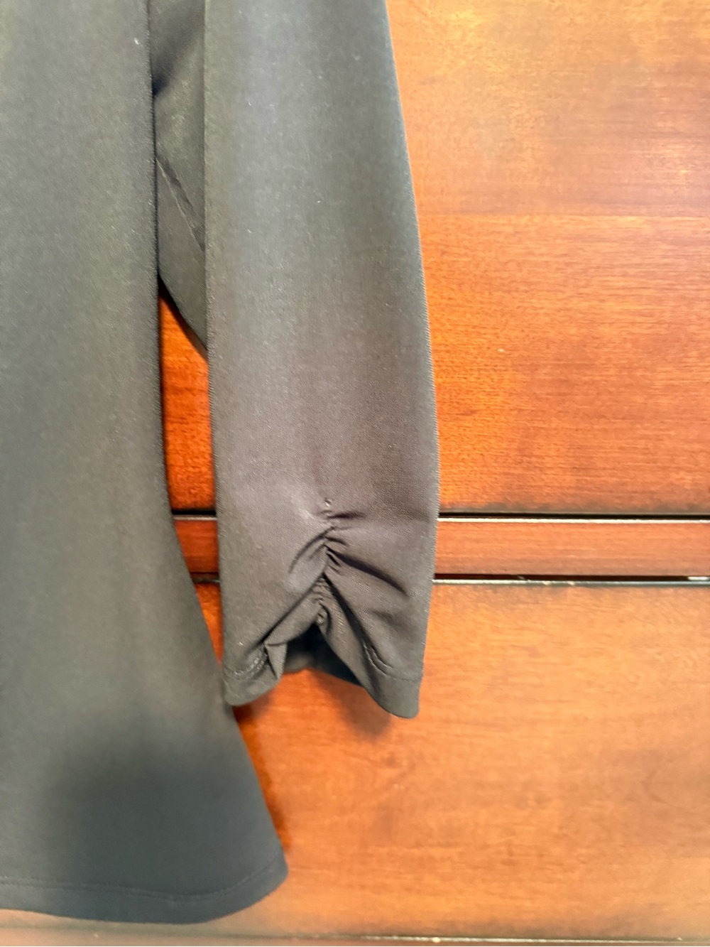 AGB Black Draped Neck Top with Embellished Shoulders - Picture 3 of 5